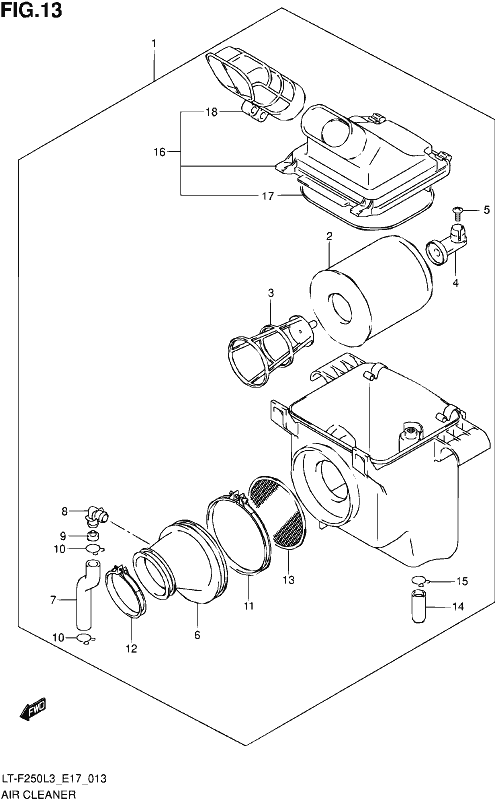 Suzuki Air Filter 13780-05G10