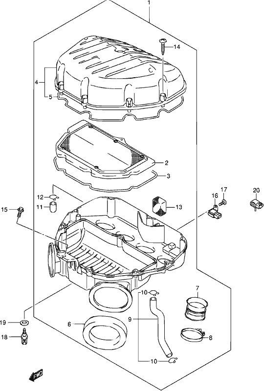 Suzuki Air Filter 13780-35F00