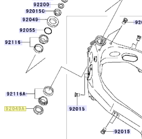 Kawasaki Seal-Oil Mx043N1-A 92049-1437