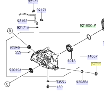 Kawasaki Diagram of 92066-1303
