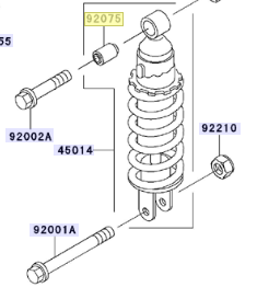 Kawasaki part 92075-1654 Shock absorber 