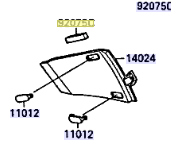 Kawasaki diagram foam padding 92075-1914