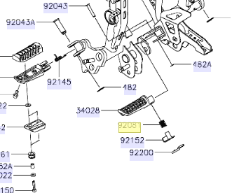 Kawasaki Spring Step Rr 92081-1612