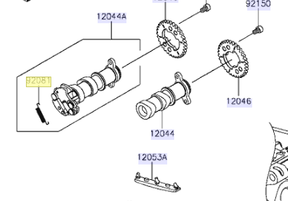 Kawasaki Spring Decompressor 92081-1626