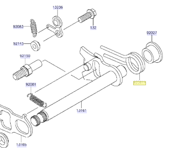 Kawasaki Spring Change Shaft Retur 92081-1716