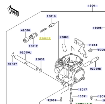 Kawasaki Spring Plunger 92081-1720