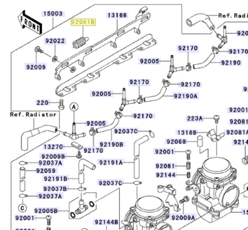 Kawasaki Spring Starter Lever 92081-1762