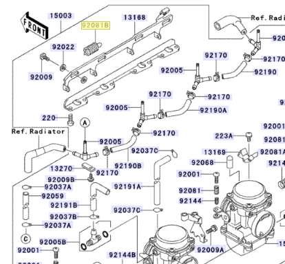 Kawasaki Spring Starter Lever 92081-1762
