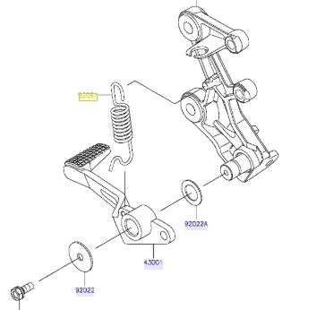 Kawasaki Spring Brake Pedal 92081-1833