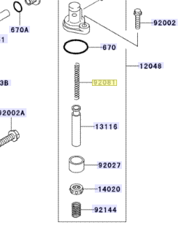 Kawasaki Spring Tensioner 92081-1984