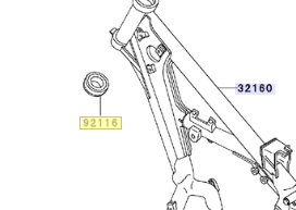 Kawasaki Bearing-Roller Lwr 32006Jr Rs 92116-1008