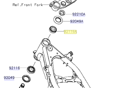 Kawasaki Bearing-Roller Hicap 32005Jr 92116-1052