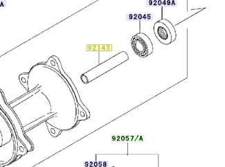 Kawasaki Collar 12.2X17.3X107.5 92143-1282