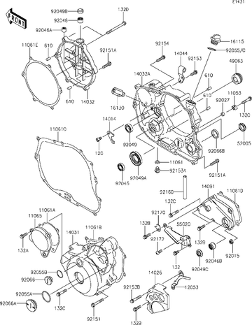 Kawasaki diagram including part 92066-1411