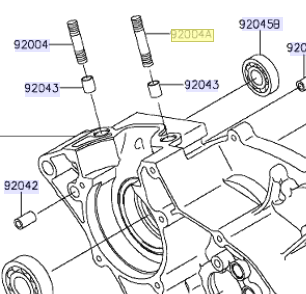 Kawasaki Stud 8X38 92004-0020