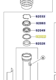 Kawasaki Washer Fork Outer Pipe 92022-1262
