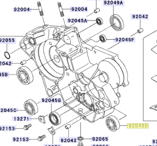 Kawasaki Bearing-Ball Sca53C3 92045-1334