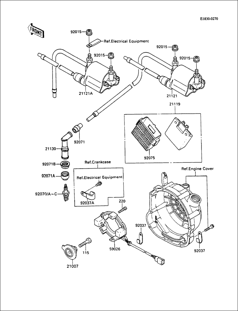 Kawasaki Diagram for part 92071-1144