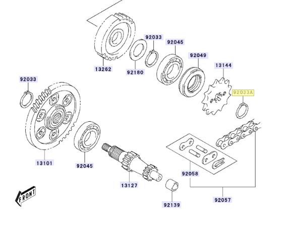 Kawasaki Ring-Snap 92033-S090