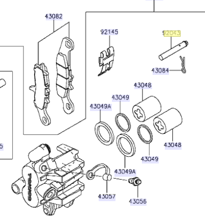 Kawasaki Pin Pad 92043-1356
