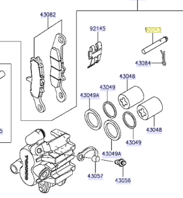 Kawasaki Pin Pad 92043-1356