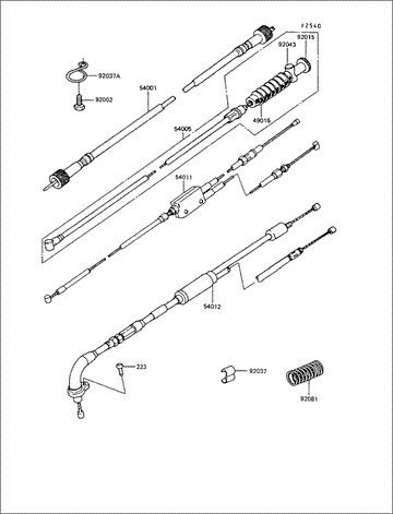 Kawasaki Cable Brake 54005-1035