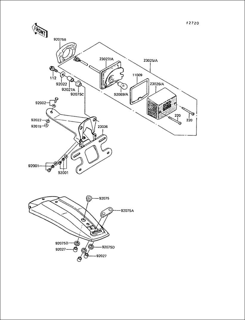 Kawasaki Gasket Tail Lamp Lens 11009-1078