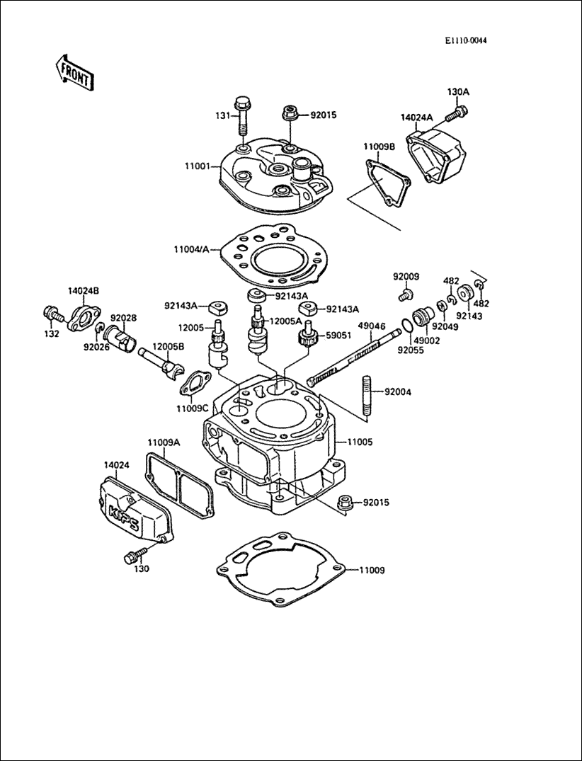 Kawasaki GASKET,CYLINDER BASE 11009-1940