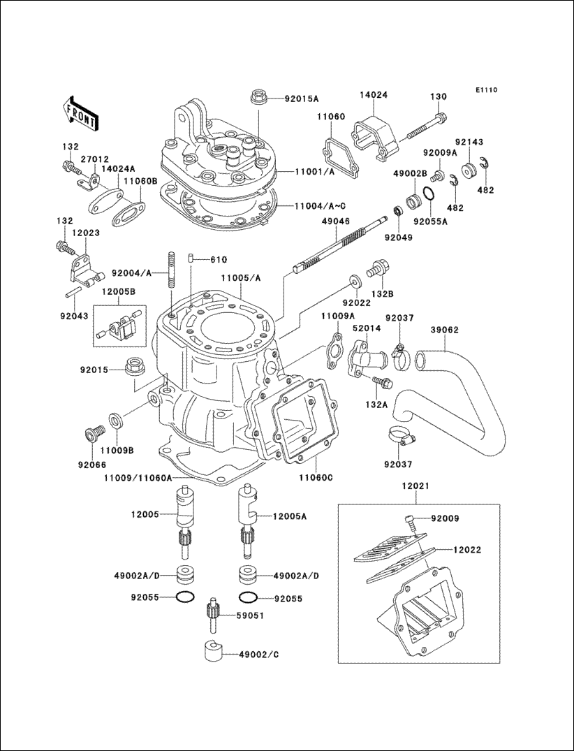 Kawasaki Valve Exhaust Centre 12005-1142