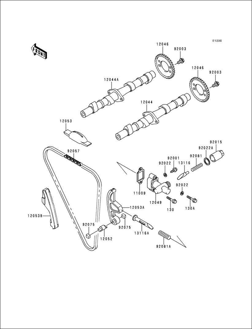 Kawasaki Gasket Tensioner 11009-1980