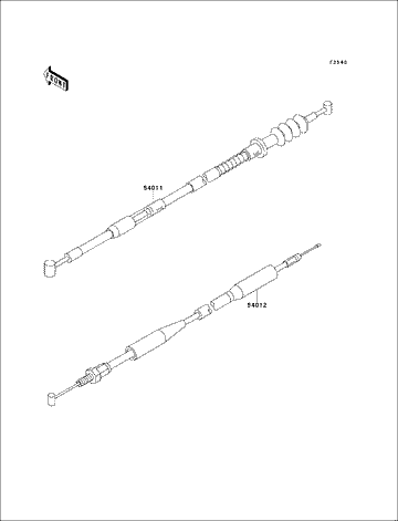 Kawasaki Throttle Cable 54012-1411