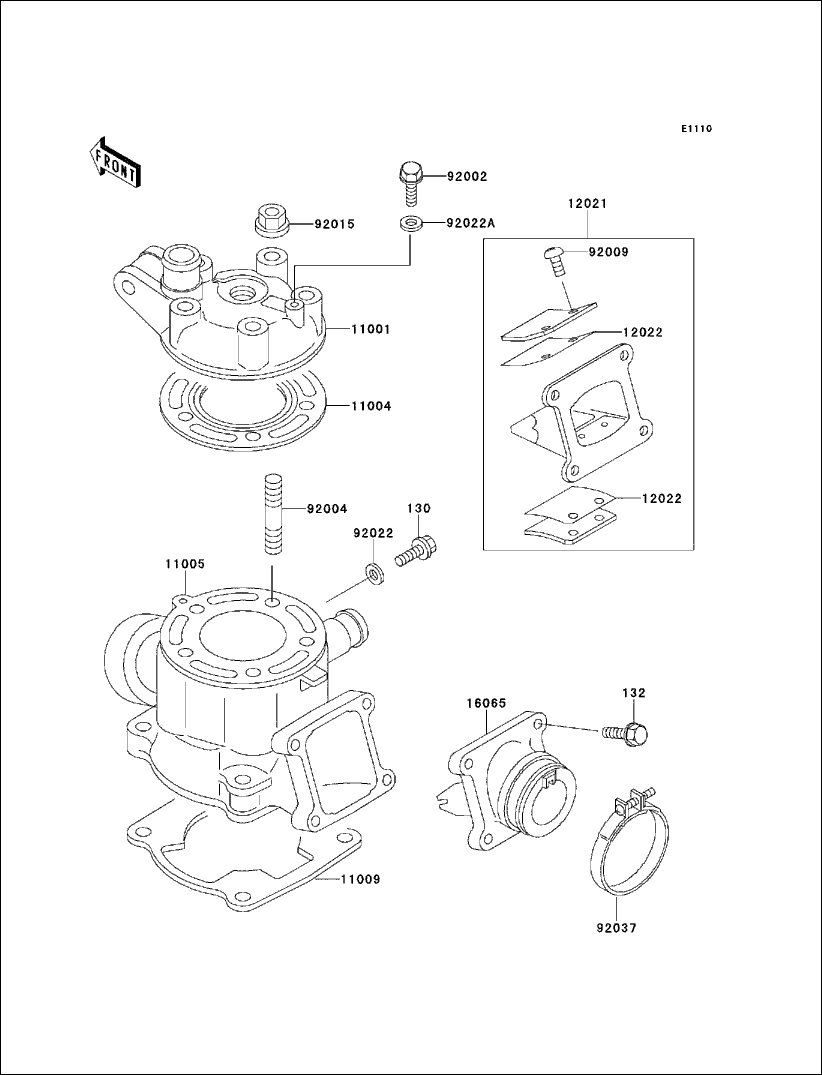Kawasaki GASKET,CYLINDER BASE 11009-1970