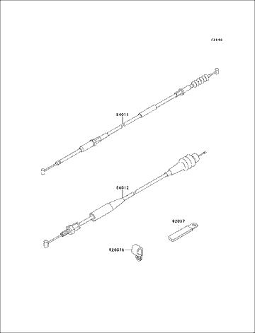 Kawasaki Clutch Cable 54011-1366