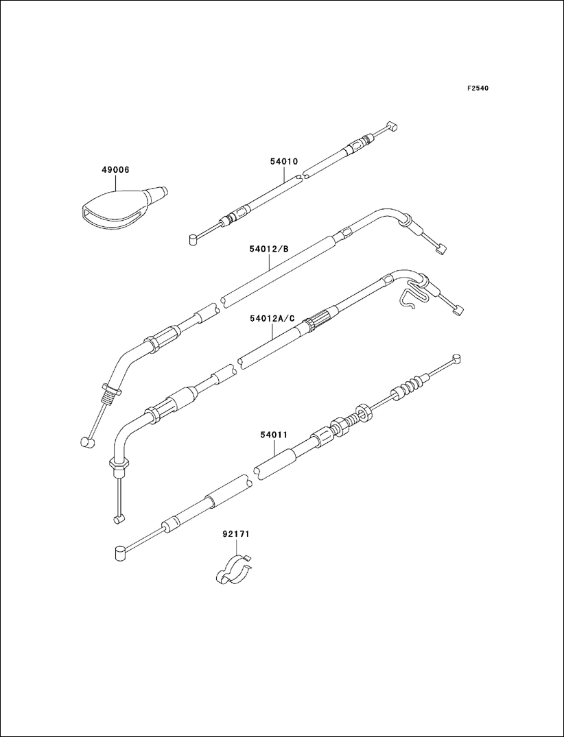 Kawasaki Clutch Cable 54011-1393