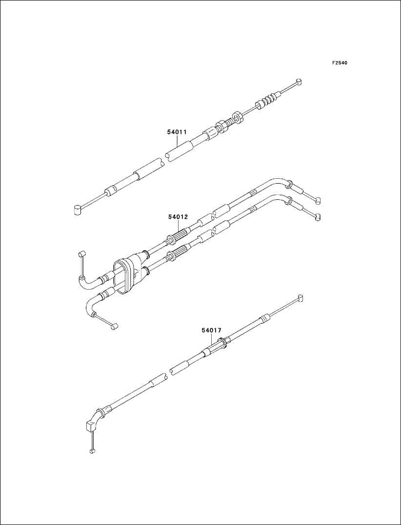 Kawasaki Cable Starter 54017-1195