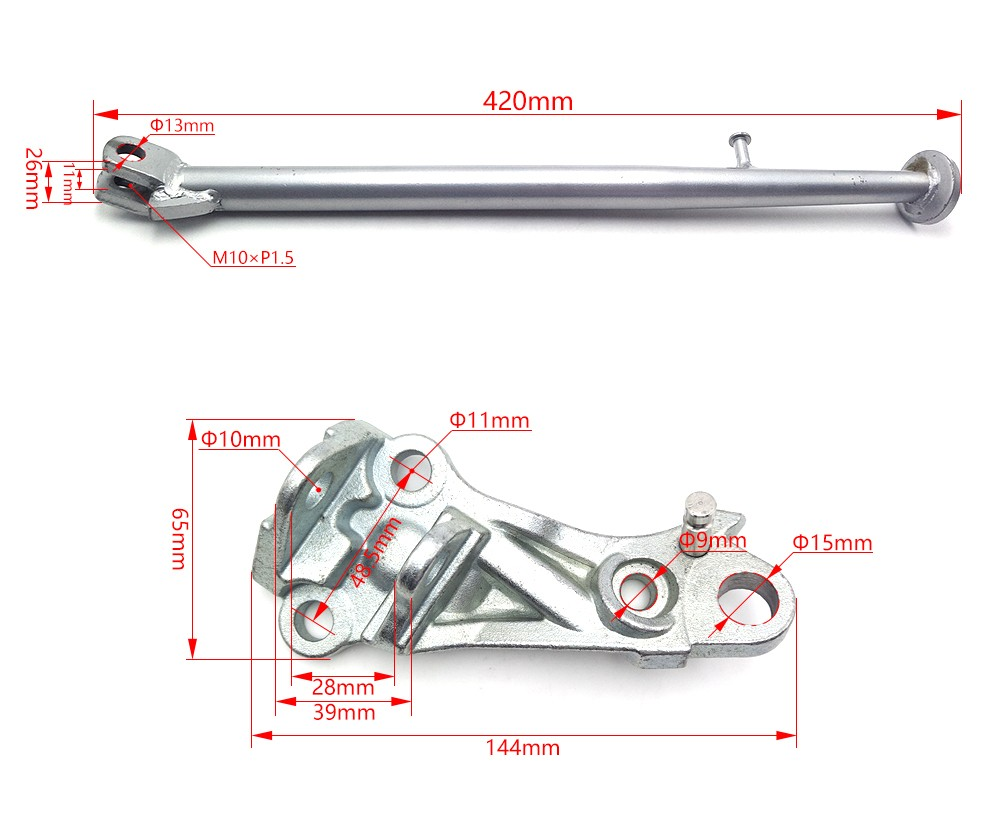 YAMAHA WR250F WR450F YZ250FX YZ450FX Footrest Bracket and Side Stand Kit