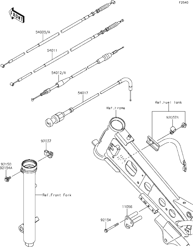 Kawasaki Brake Cable 54005-0027