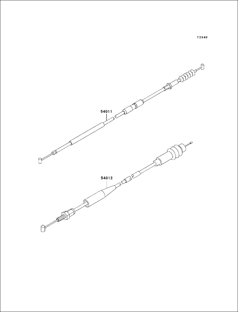 Kawasaki Throttle Cable 54012-1598