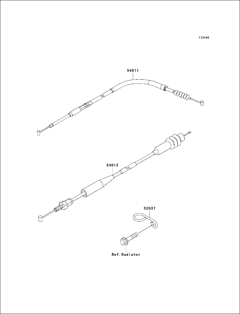 Kawasaki Clutch Cable 54011-1389