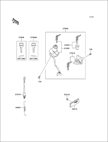 Kawasaki Spring,Brake Lamp Switch 92081-1704