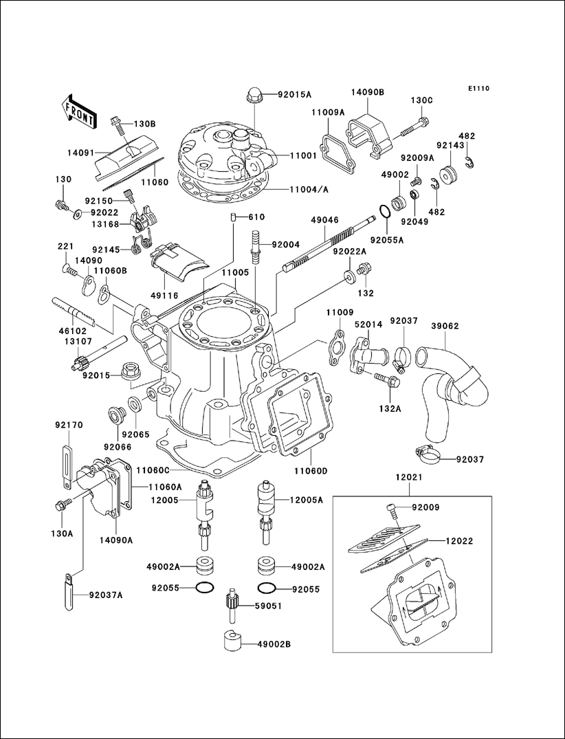 Kawasaki GASKET,GOVERNOR COVER 11009-1960
