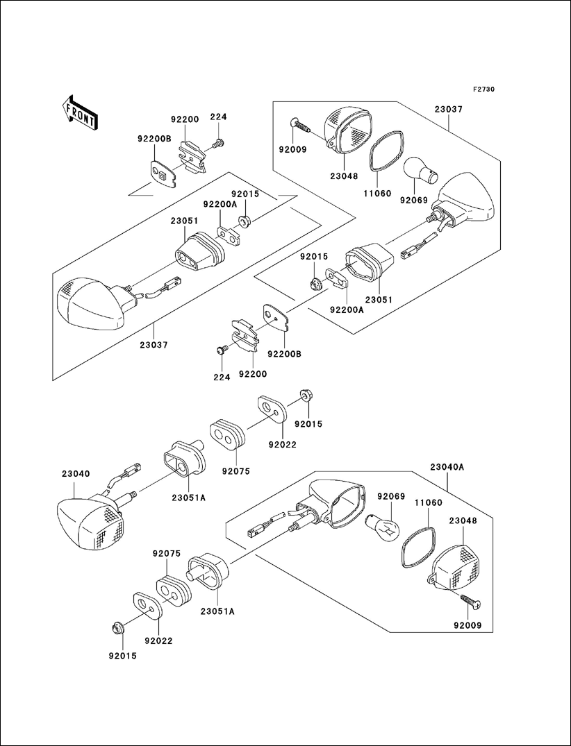 Kawasaki Washer Signal Lamp 92200-1520