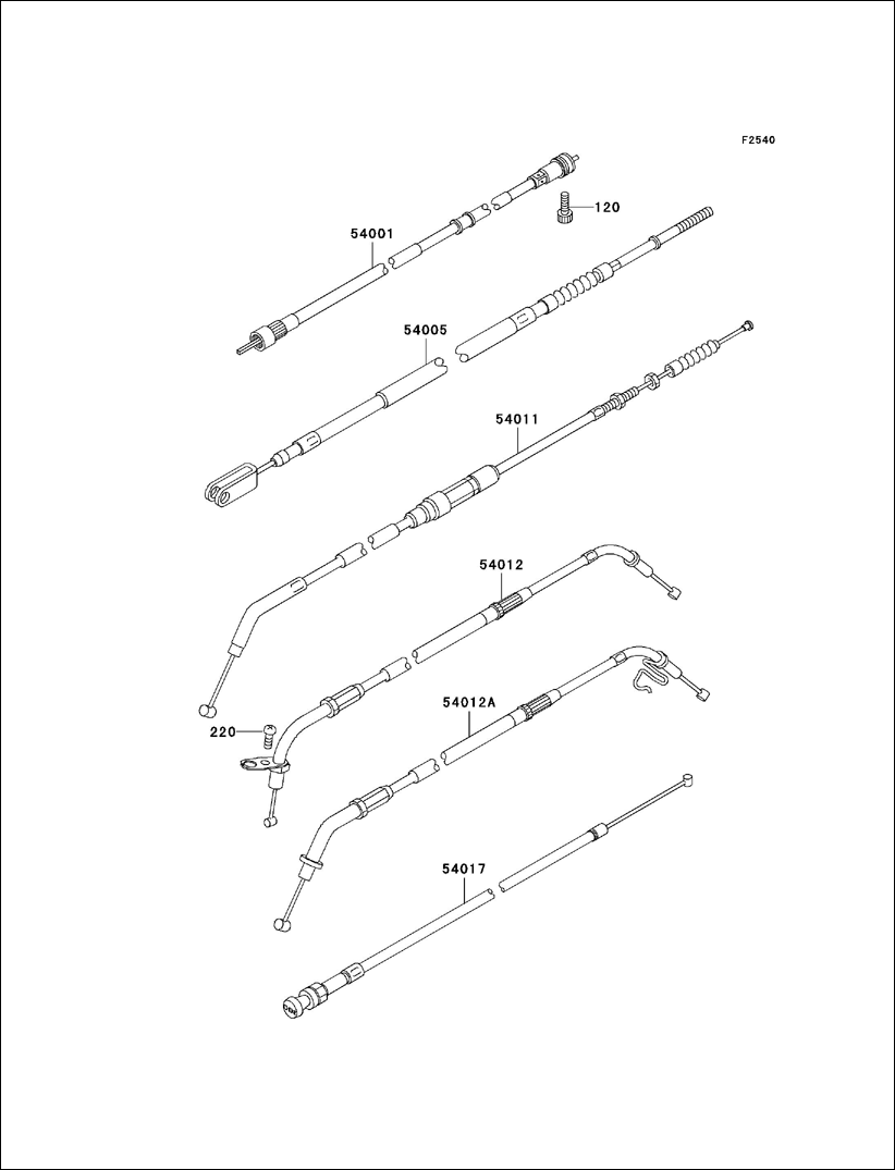 Kawasaki CABLE-BRAKE 54005-1182