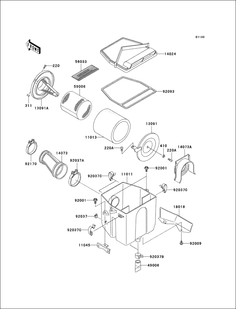 Kawasaki Air Filter 11013-1275