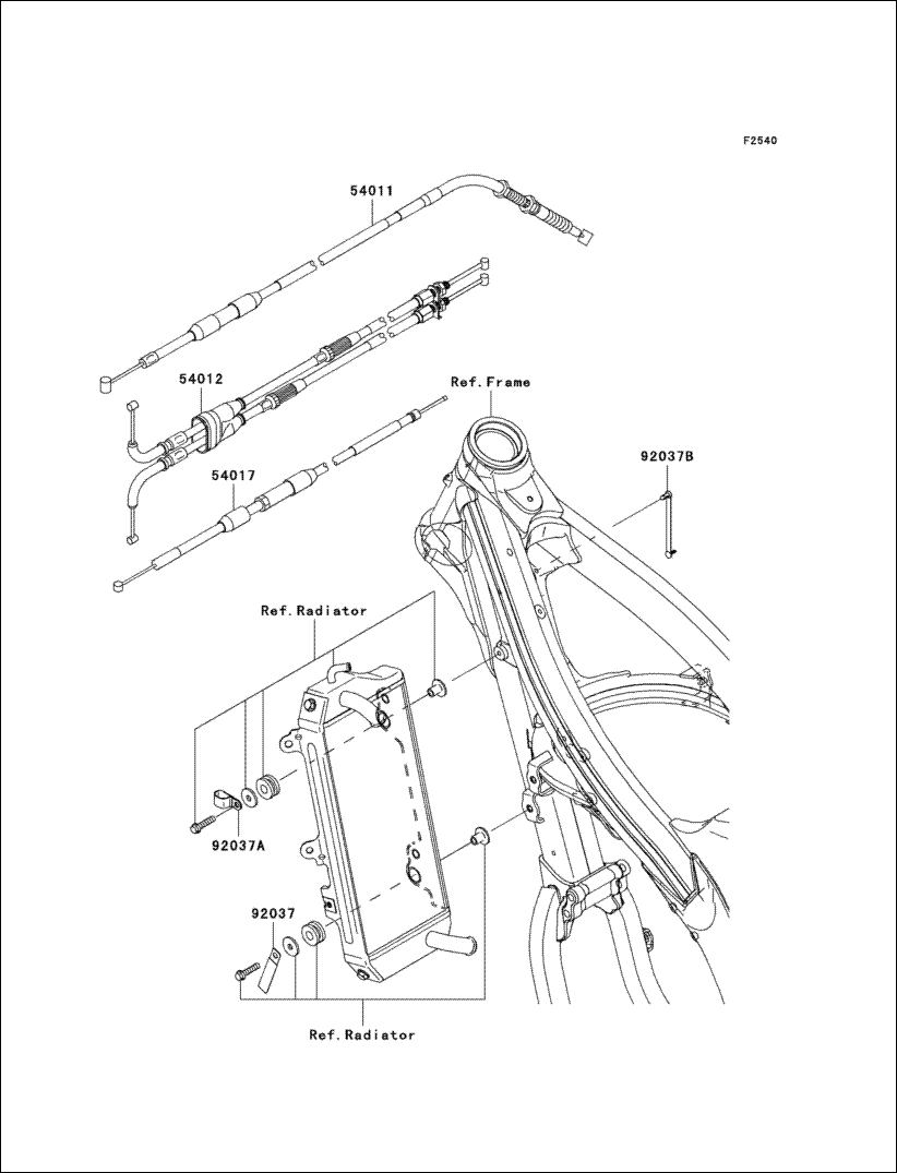 Kawasaki Clutch Cable 54011-0045