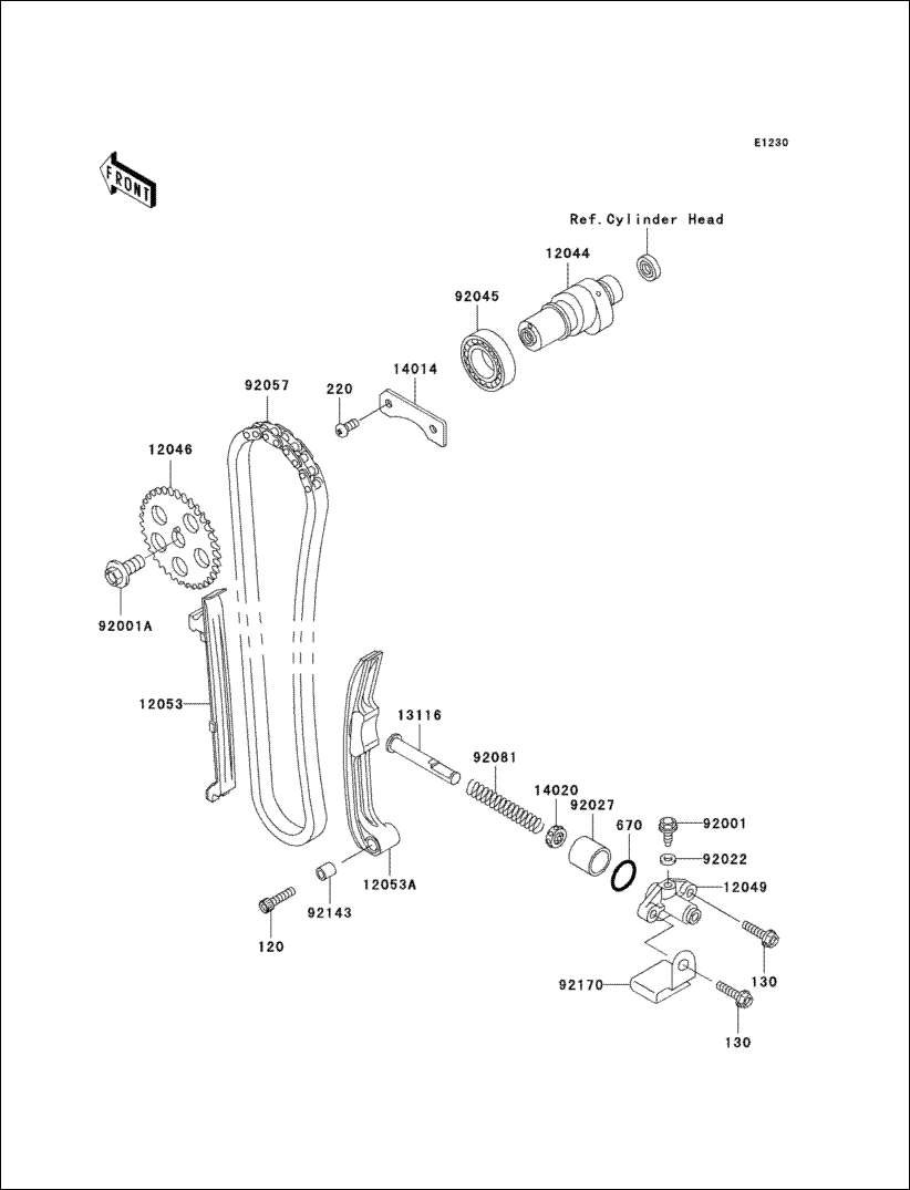Kawasaki Spring Tensioner 92081-1105