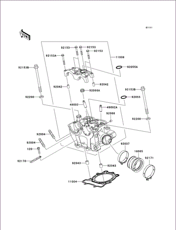 Kawasaki Bolt 10X122 92153-0341