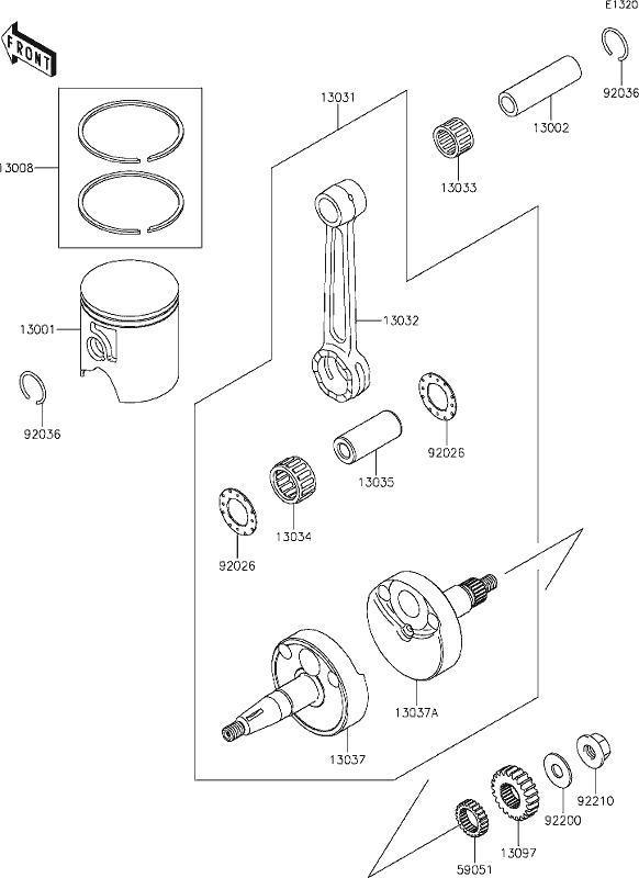 Kawasaki 01 ROD-CONNECTING 13032-1246