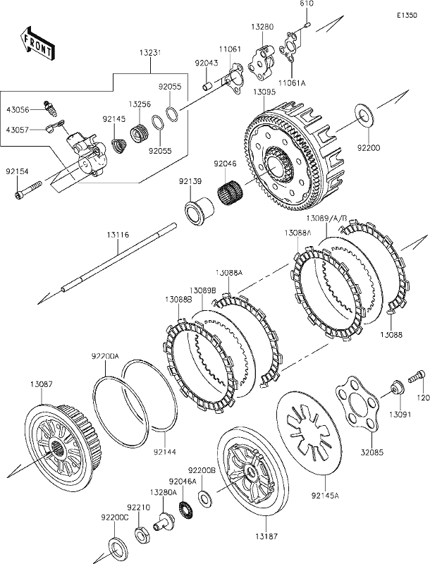 Kawasaki Nut 16mm 92210-1207