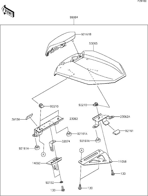 Kawasaki Nut Plate 6mm 92210-1352
